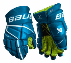 Bauer Vapor 3X Junior Hockey Gloves 18 Bauer Vapor 3X Junior Hockey Gloves -Bauer Sale Store 3X JR FRONT BLU1
